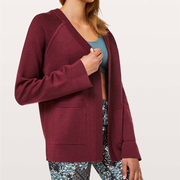 lululemon athletica Sweaters - lululemon Reverse Me Wrap - size 12 - merino wool reversible cardigan wrap